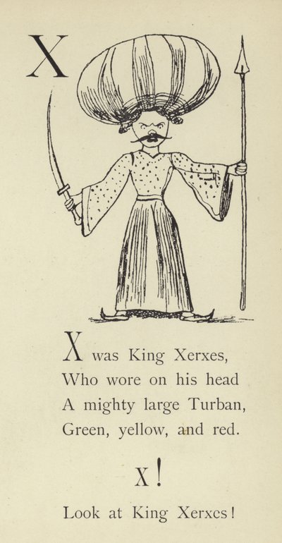 De letter X door Edward Lear